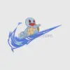 Squirtle Riding Wave Embroidery