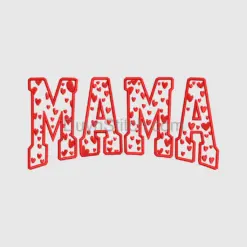 Heart-Filled “MAMA”  Embroidery