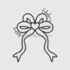 Heart Bow with Valentine’s Text