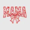 Heart Pattern Mama Text Embroidery