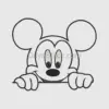 Mickey Mouse Minimalist Embroidery