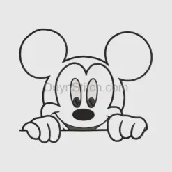 Mickey Mouse Minimalist Embroidery