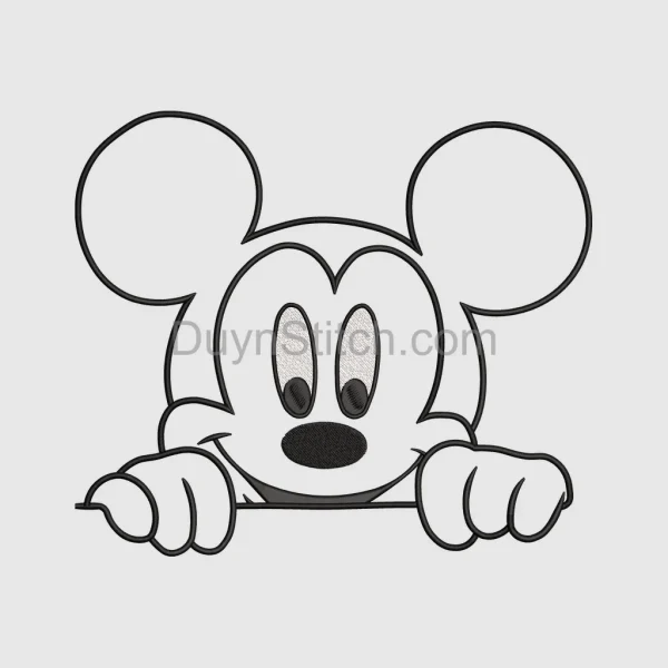 Mickey Mouse Minimalist Embroidery