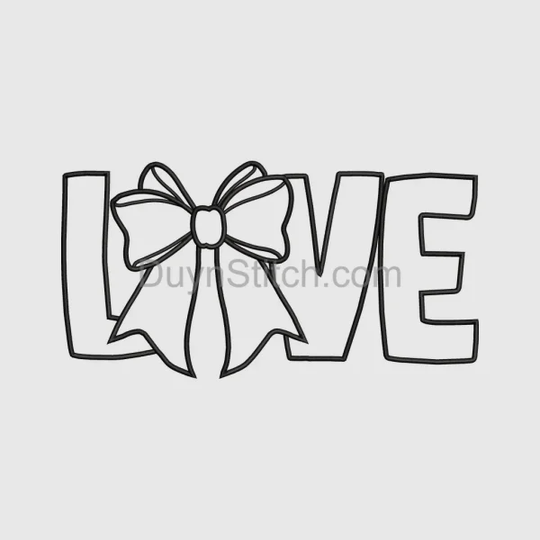 Bow and Love applique