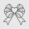 Heart Bow Embroidery