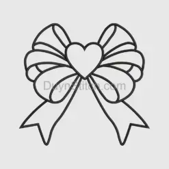 Heart Bow Embroidery