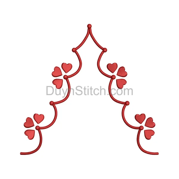 Heart Strings Embroidery Design