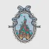 Whimsical Pink Castle Embroidery