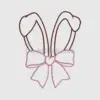 Cute Bunny Ear Headband Embroidery