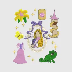 Tangled Rapunzel  Embroidery