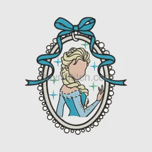 Elsa-Inspired Embroidered Silhouette