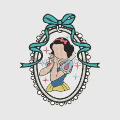 Snow White Embroidered Portrait