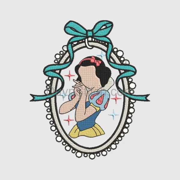 Snow White Embroidered Portrait