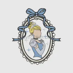 Cinderella Embroidered Cameo Embroidery