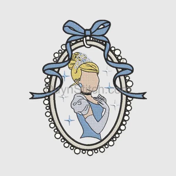 Cinderella Embroidered Cameo Embroidery