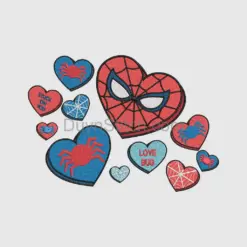 Spider-Man Themed Heart Embroiderys