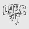 Love Typography with Bow