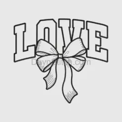 Love Typography with Bow