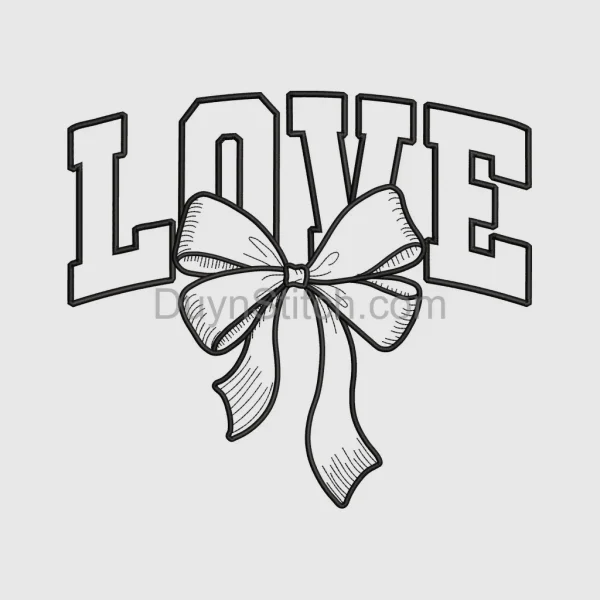 Love Typography with Bow