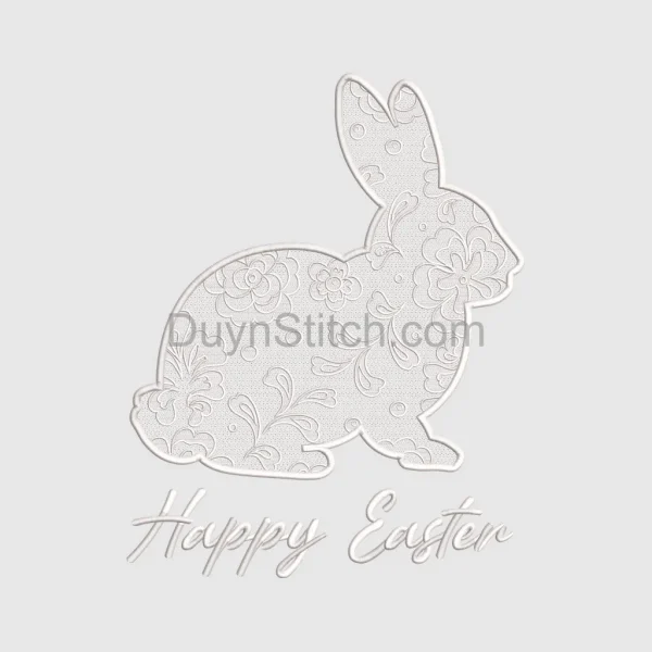 Lace Rabbit Easter Embroidery