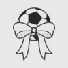 Soccer Ball with Ribbon Bow