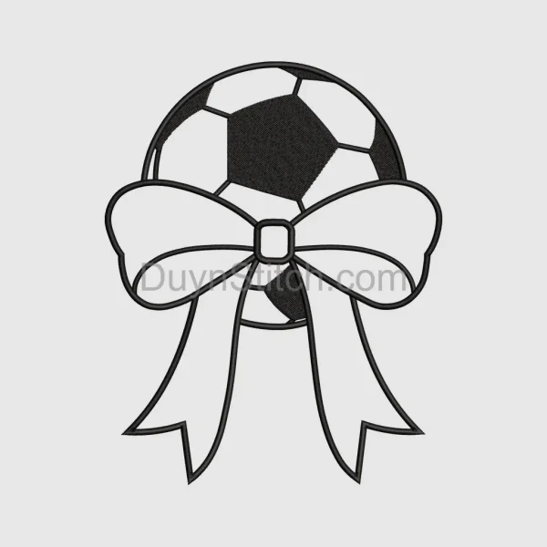 Soccer Ball with Ribbon Bow