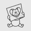 Bear with Heart Frame Art