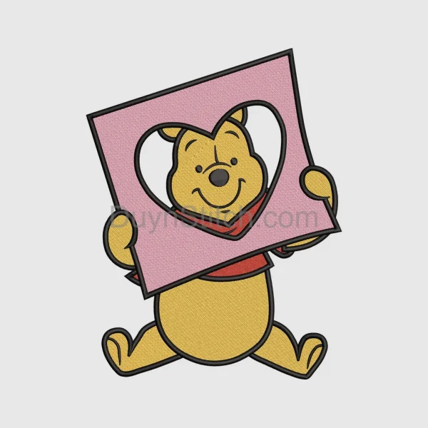 Winnie the Pooh with Heart Frame