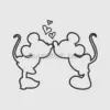 Romantic Cartoon Mice Silhouette