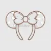 Minnie Mouse Bow Headband Embroidery