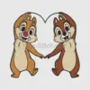 Chip and Dale Heart Pose