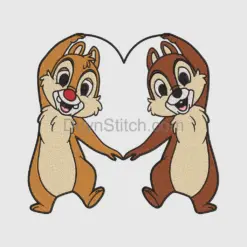Chip and Dale Heart Pose
