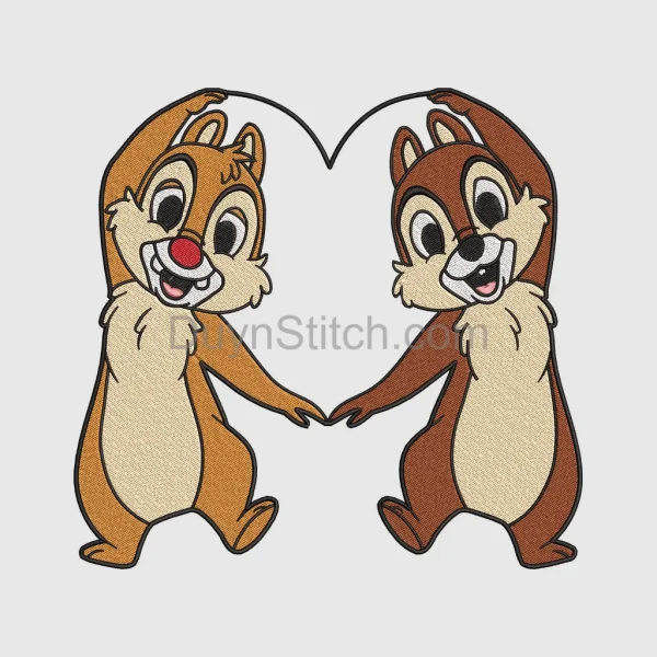 Chip and Dale Heart Pose