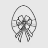 Easter Egg with Ribbon Bow