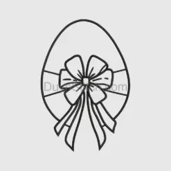 Easter Egg with Ribbon Bow