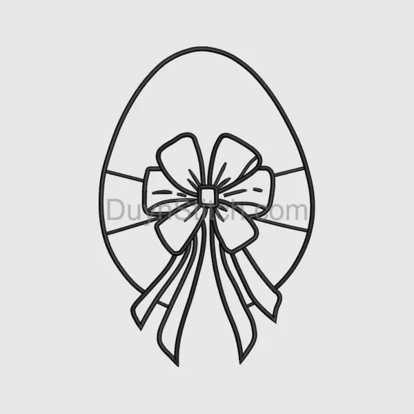 Easter Egg with Ribbon Bow