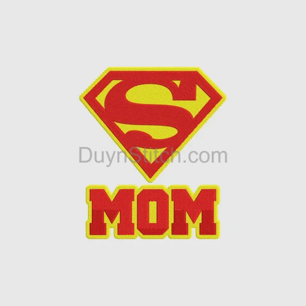 Super Mom Logo with Superman Theme