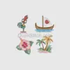 Tropical Cartoon  Embroidery