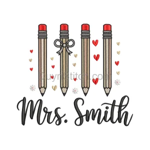 Personalized Pencil Embroidery