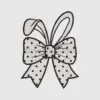 Polka Dot Black Bow Embroidery