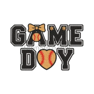 Game Day Baseball Embroidery