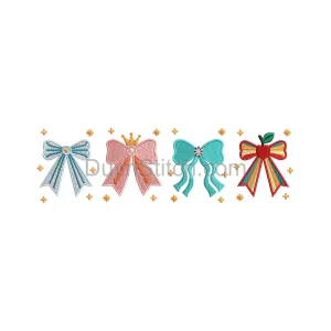 Charming Embroidered Bows Collection