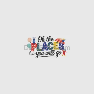 Oh, the Places You’ll Go Embroidery