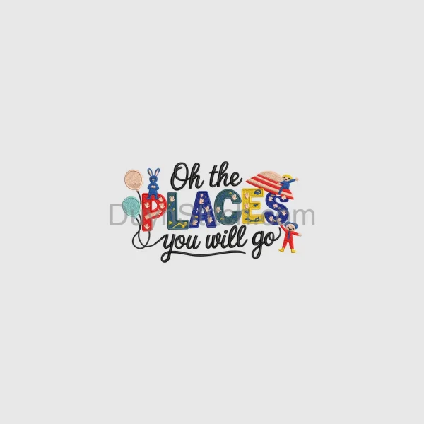 Oh, the Places You’ll Go Embroidery