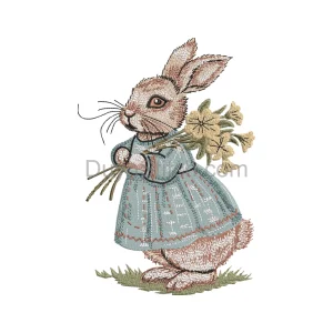 Whimsical Rabbit Style Embroidery