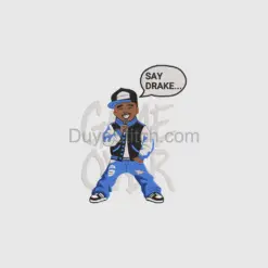 Chibi Character with Microphone Embroidery