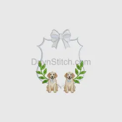Golden Retriever Embroidered Frame