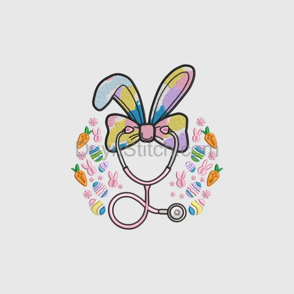 Easter Bunny Medical Stethoscope Embroidery
