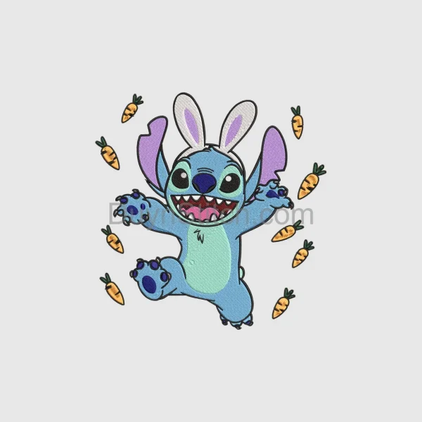 Stitch in Bunny Ears with Carrots