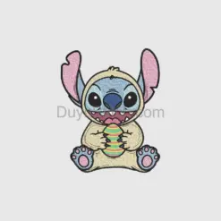 Stitch Easter Bunny Costume Embroidery